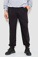 Спортивные штаны мужские двухнитка черный 241R0651-1 Ager L TO, код: 8385256