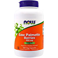 Экстракты ягод сереноа NOW Foods Saw Palmetto Berries 550 mg 250 Veg Caps EJ, код: 7705559