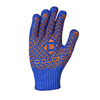 Перчатки Doloni трикотажные синие с ПВХ Универсал PROFI 10 класс арт. 4450 NB, код: 8195527