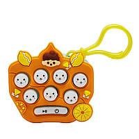 Приставка POP IT Мальчик Orange Bambi PPT-09 с музыкой и светом UP, код: 8234891