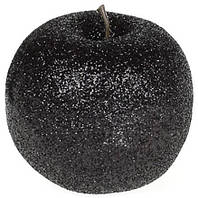 Набір підвісок із 4 шт Яблуко 6.5 см чорний із глітером Bona DP73708 QT, код: 7426969