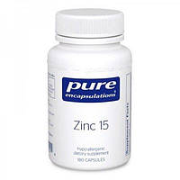 Микроэлемент Цинк Pure Encapsulations Zinc 15 mg 180 Caps PE-00251 GT, код: 7518774