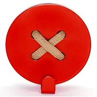Вешалка настенная Крючок Glozis Button Red H-024 8 х 8 см TN, код: 241796