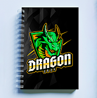 Скетчбук Sketchbook блокнот для рисования с новогодним принтом Dragon 2024 Дракон 2024 А3 Кав EM, код: 8301809