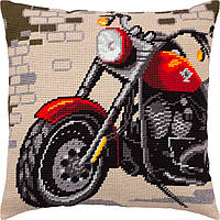 Набір для вишивання декоративної подушки Чарівниця Мотоцикл 40×40 см V-304 PS, код: 7243253