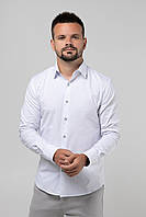 Рубашка классическая однотонная мужская Redpolo 3808 S Белый (2000989956600) LW, код: 8309273
