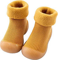 Шкарпетки-ботиночки для малюків з нековзною підошвою 2Life 18 19 11,5 см Жовтогарячий (vol-923 BK, код: 7801685