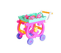 Детский набор HDC Trolley с тележкой и посудой 32х16х41 см Multicolor (1690265549) GB, код: 1319801