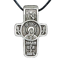 Крест нательный посеребренный Silvering Юлия Святая Мученица Иулия Карфагенская 3х1,8х0,2 см TE, код: 6839302