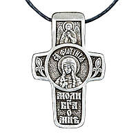 Хрест натільний посріблений Silvering Світла Свята Мучениця Фота Самарянка Римська 3х1 SC, код: 6839299