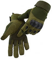 Універсальні повнопалі рукавички із захистом кісточок Solve XL олива 8001-XL SC, код: 8447184