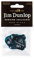 Медиаторы Dunlop 483P11MD Genuine Celluloid Turquoise Pearloid Medium Player's Pack (12 шт.) XN, код: 6555683