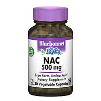 Ацетилцистеин Bluebonnet Nutrition NAC (N-Ацетил-L-Цистеин) 500 mg 30 Caps SM, код: 7682848