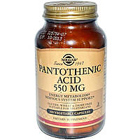 Пантотеновая кислота (Pantothenic Acid) Solgar 550 мг 100 капсул BK, код: 7701318