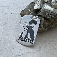 Серебряный жетон Roxette (большой) жетонб2 Оникс LW, код: 6841458