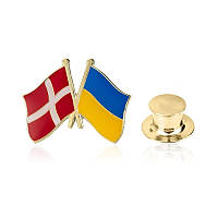Значок BROCHE Флаг Дания-Украина разноцветный BRGV112855 NB, код: 7619955