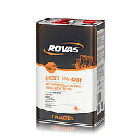 Моторное масло Rovas RX5 Diesel 10W-40 B4 синтетика 4 л (73938) EJ, код: 8294580