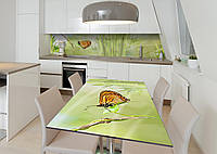 Наклейка 3Д виниловая на стол Zatarga «Бамбуковая дружба» 600х1200 мм для домов, квартир, сто FS, код: 6510183