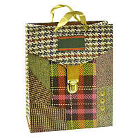 Сумочка подарункова паперова з ручками Gift bag Портфель 32х26х12,5 см (15794) EV, код: 7750668