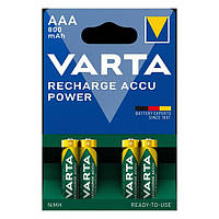 Аккумуляторные батарейки AAA VARTA ACCU AAA 800mAh BLI 4 шт (READY 2 USE) UN, код: 8375674