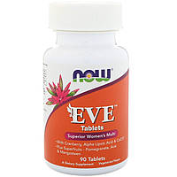Витамины для женщин Ева Eve Women s Multi Now Foods превосходный комплекс 90 таблеток PM, код: 7701402