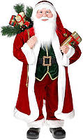 Декоративная статуэтка Санта с подарками 90см, красный с золотом Bona DP69515 UL, код: 6675124