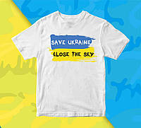 Футболка с патриотическим принтом Арбуз Save Ukraine Close The Sky Спасите Украину закройте н FG, код: 8213202