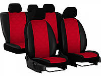Авточехлы из экокожи Seat Cordoba (2002-2008) POK-TER ELIT Premium с красной вставкой z113-2024