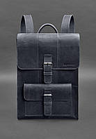 Кожаный рюкзак Brit темно-синий Crazy Horse BlankNote ST, код: 8132852
