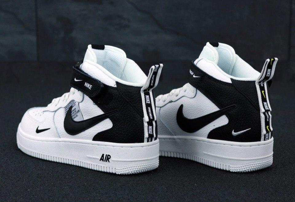 Кроссовки Nike Air Force White Black | Мужские кроссовки | Обувь демисезонная найк аир форс - фото 3 - id-p2161565015