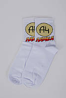 Чоловічі шкарпетки білого кольору з принтом 151R105 Ager 34-39 EJ, код: 8201455