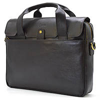 Кожаная сумка-портфель для ноутбука GC-1812-4lx от TARWA коричневая Отличное качество