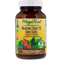 Мультивитамины для женщин 55+, Women Over 55 One Daily, MegaFood, 60 таблеток PS, код: 7331292