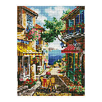 Алмазная мозаика Морской городок Rainbow Art EJ1378 40х30 см FG, код: 8262723