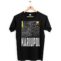 Футболка черная с патриотическим принтом Арбуз Mariupol Ukraine Мариуполь Push IT XL EM, код: 8081873
