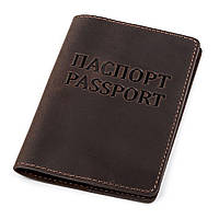 Обложка на паспорт Shvigel кожаная Коричневый (13918) IN, код: 1127393
