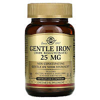 Залізо Gentle Iron Solgar 25 мг 90 вегетаріанських капсул FG, код: 7701553