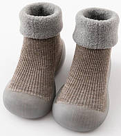 Носочки-ботиночки для малышей с не скользящей подошвой 2Life 20 21 12,5 см Серый (vol-9237) DH, код: 7801691