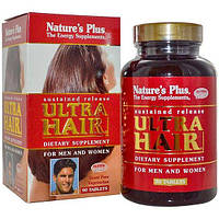 Комплекс для кожи волос ногтей Nature's Plus Ultra Hair For Men Women 90 Tabs TH, код: 7572629
