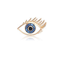 Брошь-значок BROCHE Глаз с ресницами золотистая BRGV111834 GG, код: 7280512