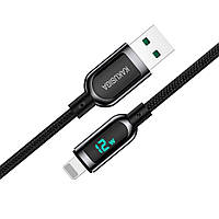 Кабель синхронизации Kakusiga KSC-599 Save Series USB - Lightning с дисплеем 5А 1.2 м Black z113-2024