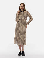 Женское длинное платье S бежевый MASS ЦБ-00215264 z116-2024