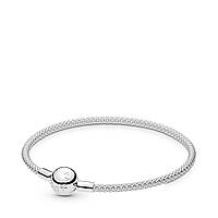 Срібний браслет-бенгл Pandora Moments плетений 596543 19 DH, код: 7359921