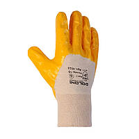 Перчатки Doloni трикотажные с нитриловым покрытием, желтый, размер 10 арт. 4523 DH, код: 8195513
