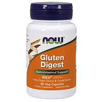 Травні ферменти NOW Foods Gluten Digest 60 Veg Caps SC, код: 7576338
