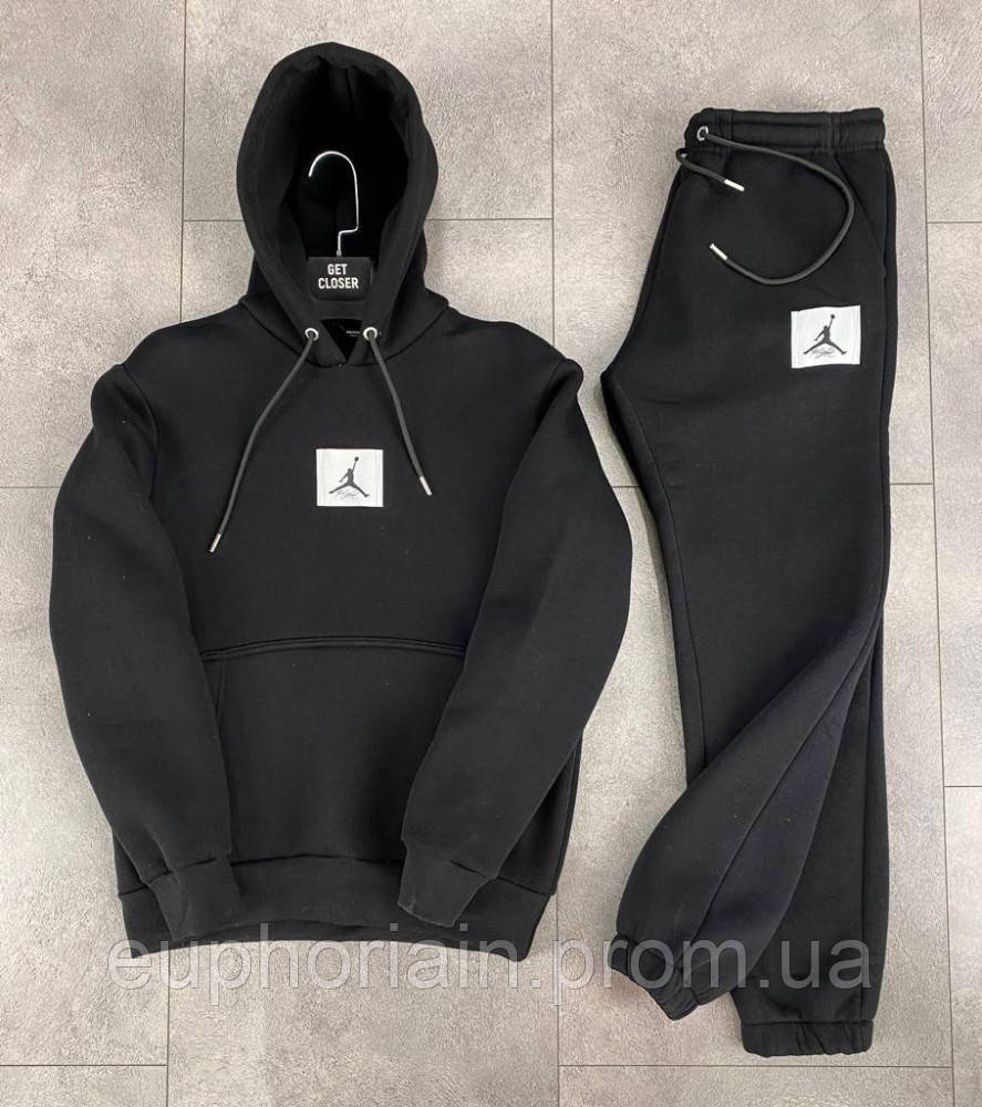 Костюм Jordan Flight Fleece зимовий чорний Отличное качество - фото 1 - id-p2162550084