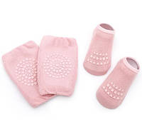 Набор наколенников и носков детских для ползания малышей Hoz Children Knee One Size Dark Rose (SK001588)