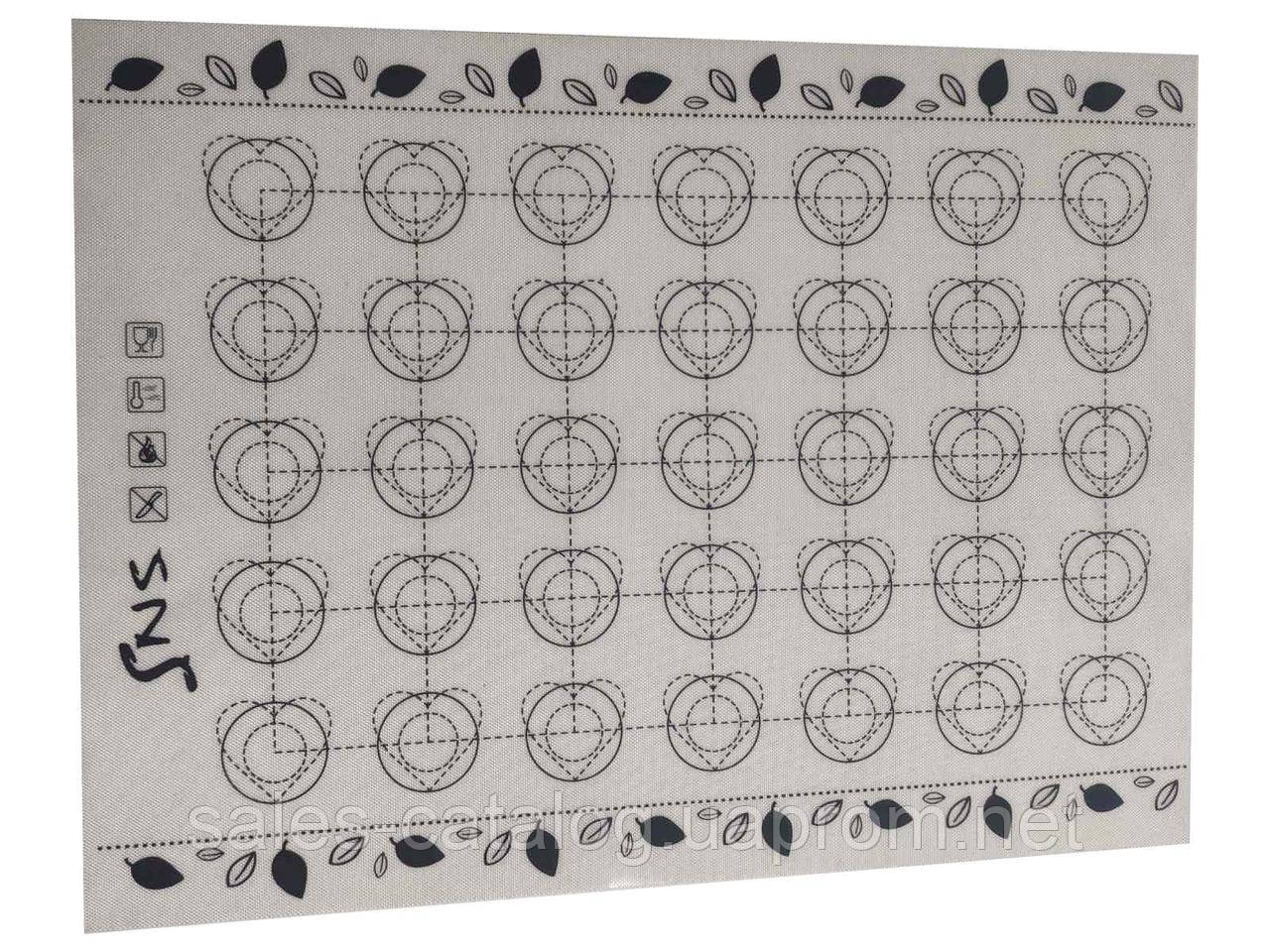Силіконовий килимок SNS на тканинній основі 30 х 40 см для макаронів SC, код: 8248049