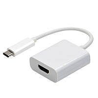 Перехідник моніторний Lucom USB Type-C-HDMI M F (USB3.0) 0.1m 1080p білий (78.01.9000) FG, код: 7455447