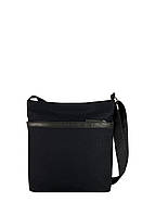 Сумка через плечо Exodus Leather Canvas Черная P0805EX015 23 Х 26 Х 5 см GM, код: 8230589